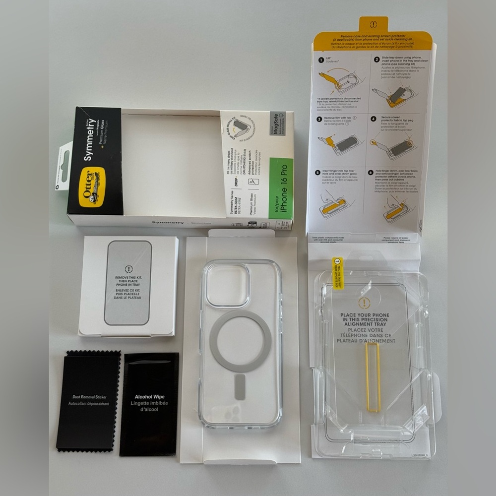 OtterBox -Symmetry Clear MagSafe Case for  iPhone 16 Pro + Premium Glass